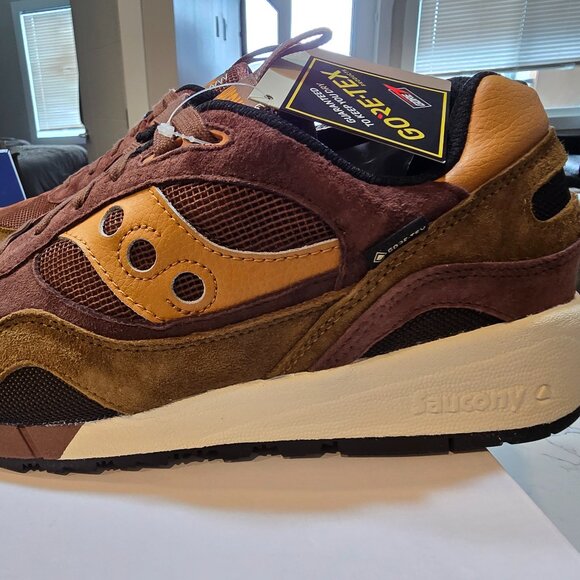 Saucony Originals Shadow 6000 GTX GORE-TEX® Brown Men's Shoes S70786-1 SIZE 9 - Picture 1 of 14